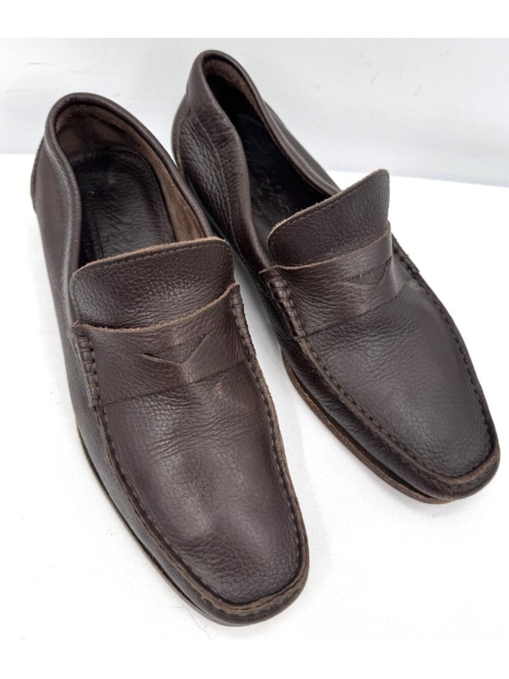 Sandrino By Sandro Moscoloni Placido Luxury Leather Penny Loafers  Shoes Sz 7.5